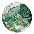 Stylish Wall Clock with Marble Texture - MarbleTime