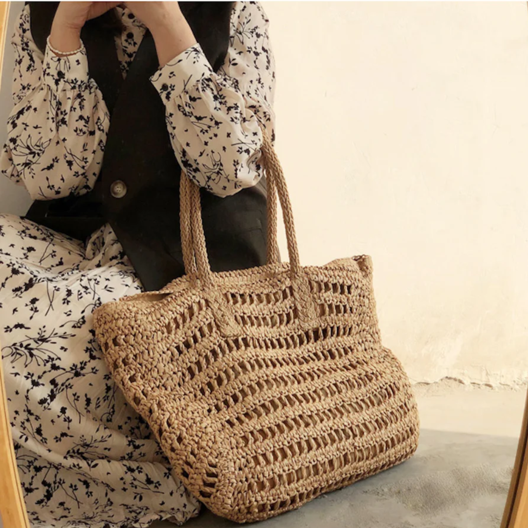 Stylish Woven Handbag for Women - BreezeTote