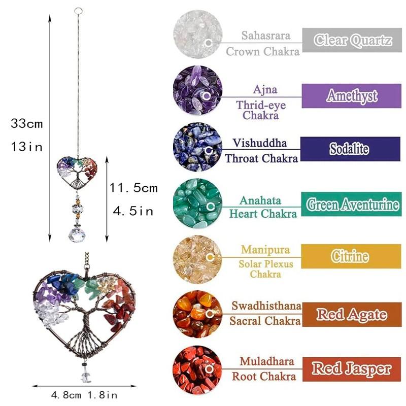 Crystal Wind Chime Tree of Life Sun Catcher