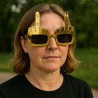Bold Gold Middle Finger Party Sunglasses