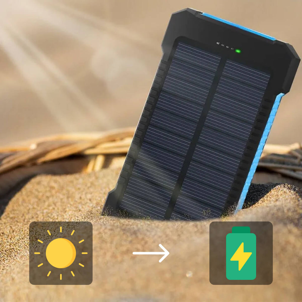 SUNVAULT MAX – Waterproof Solar Power Bank with 30000mAh Capacity