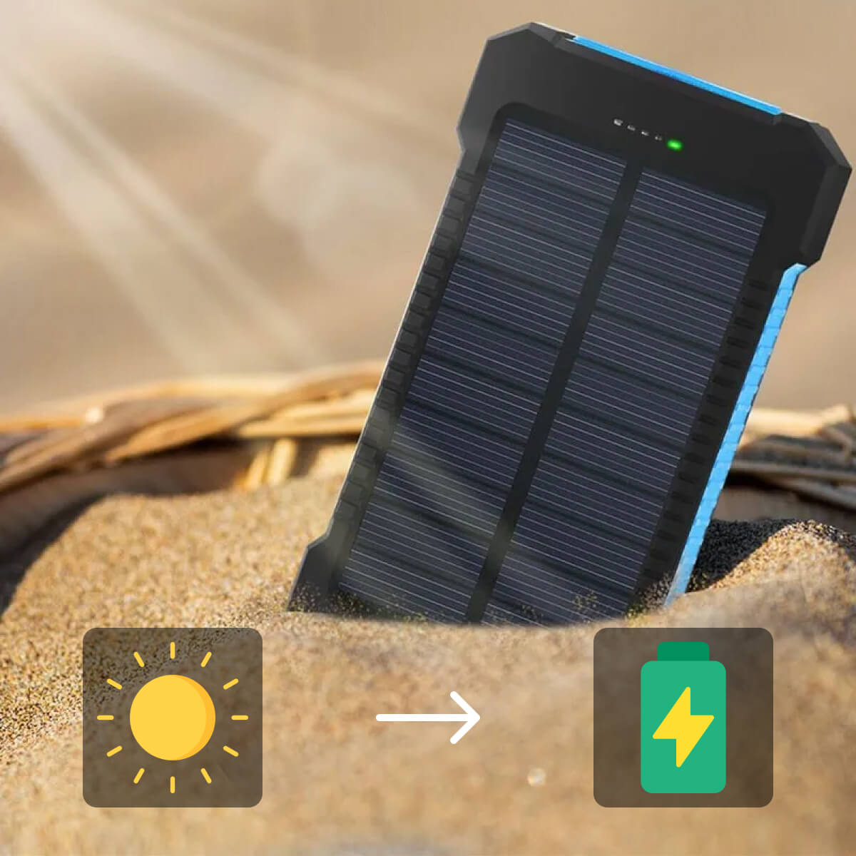 SUNVAULT MAX – Waterproof Solar Power Bank with 30000mAh Capacity