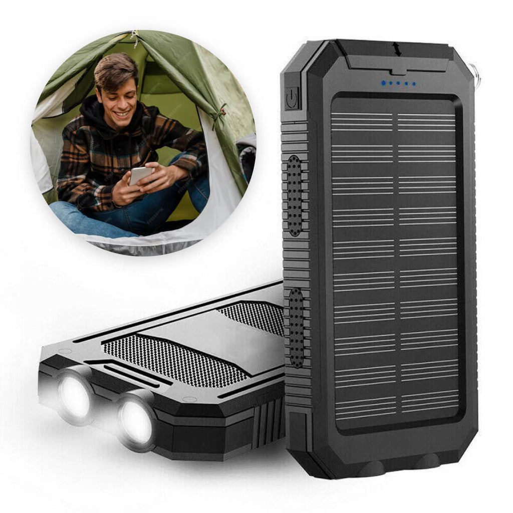 SUNVAULT MAX – Waterproof Solar Power Bank with 30000mAh Capacity