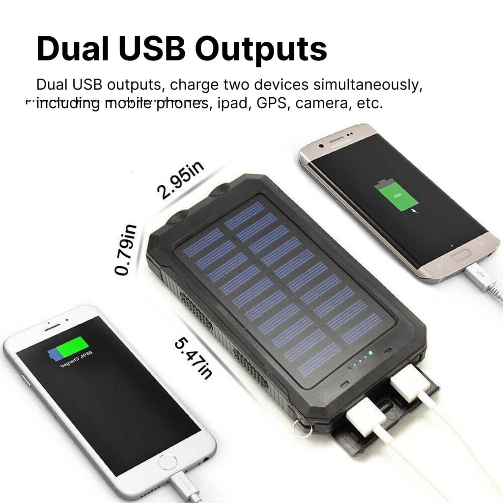 SUNVAULT MAX – Waterproof Solar Power Bank with 30000mAh Capacity