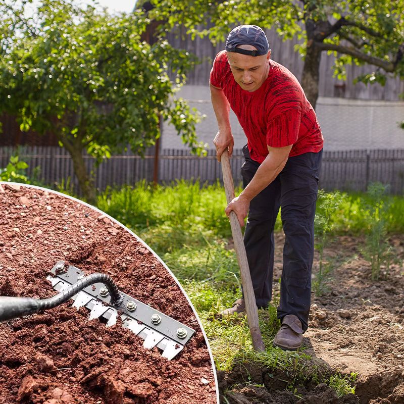 GardenTand Expert – Versatile hand rake made of carbon steel for precision work