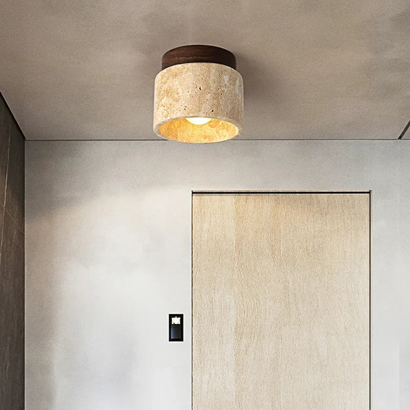 Creative Japanese Ceiling Lamp in Cream Style