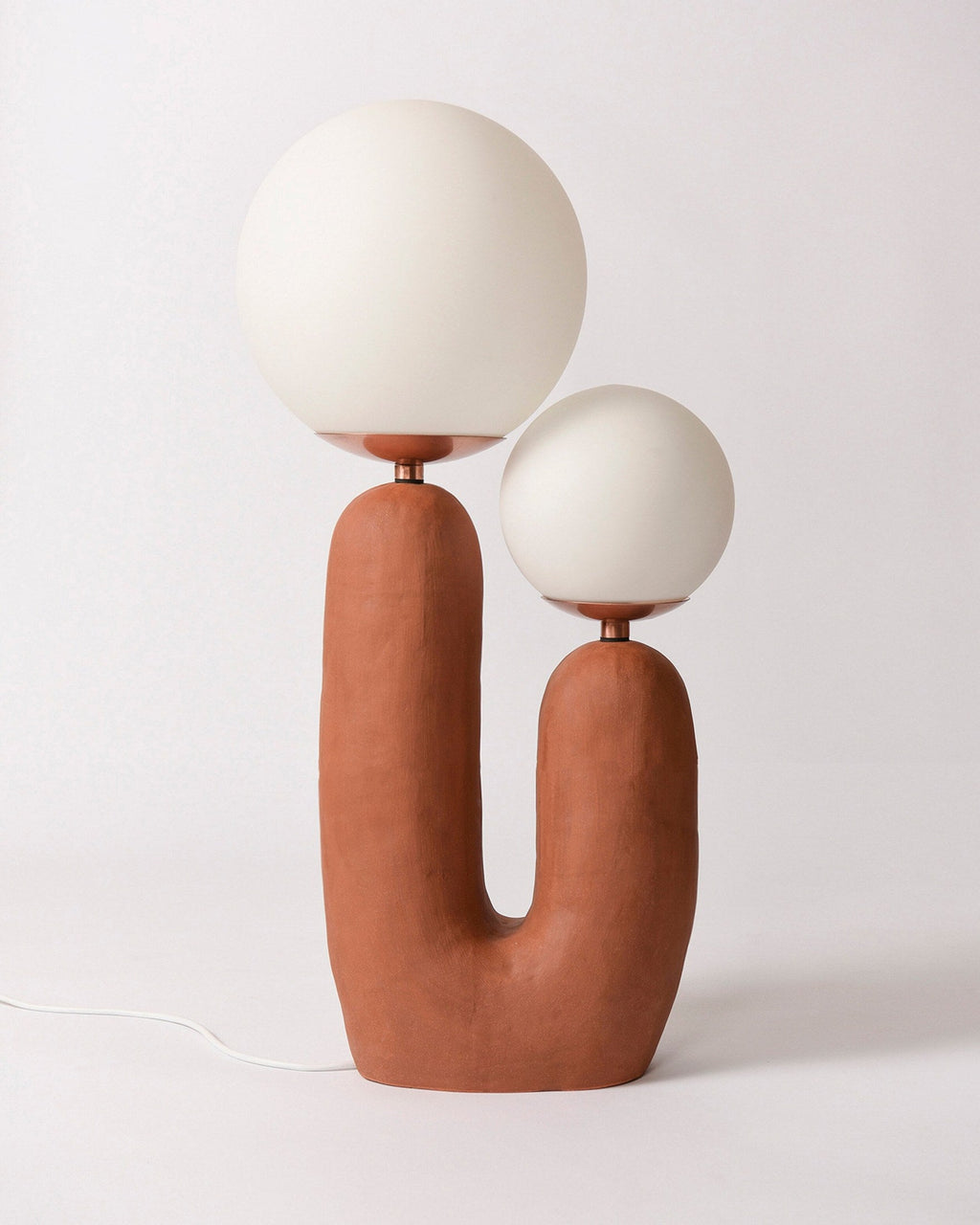 Contemporary Style Table Lamp with Natural Accent
