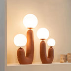 Contemporary Style Table Lamp with Natural Accent