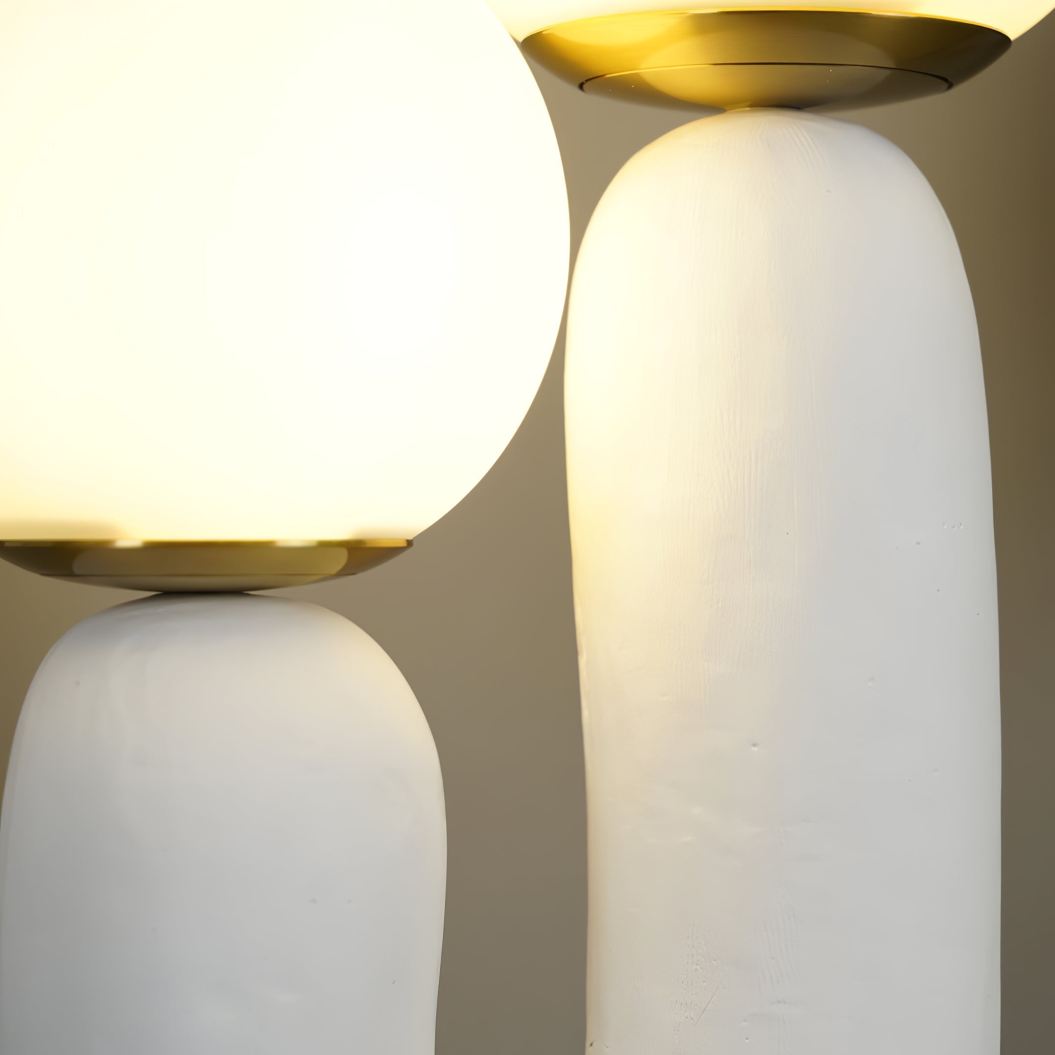 Contemporary Style Table Lamp with Natural Accent