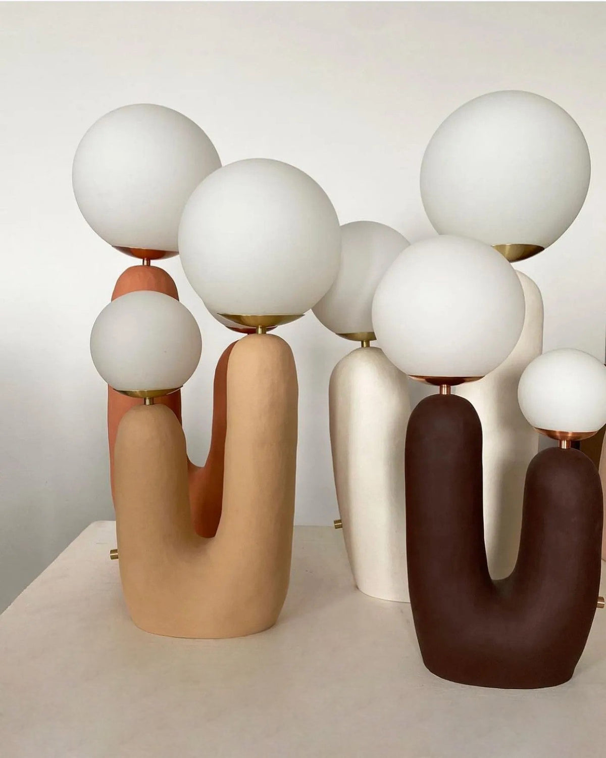 Contemporary Style Table Lamp with Natural Accent