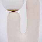 Contemporary Style Table Lamp with Natural Accent
