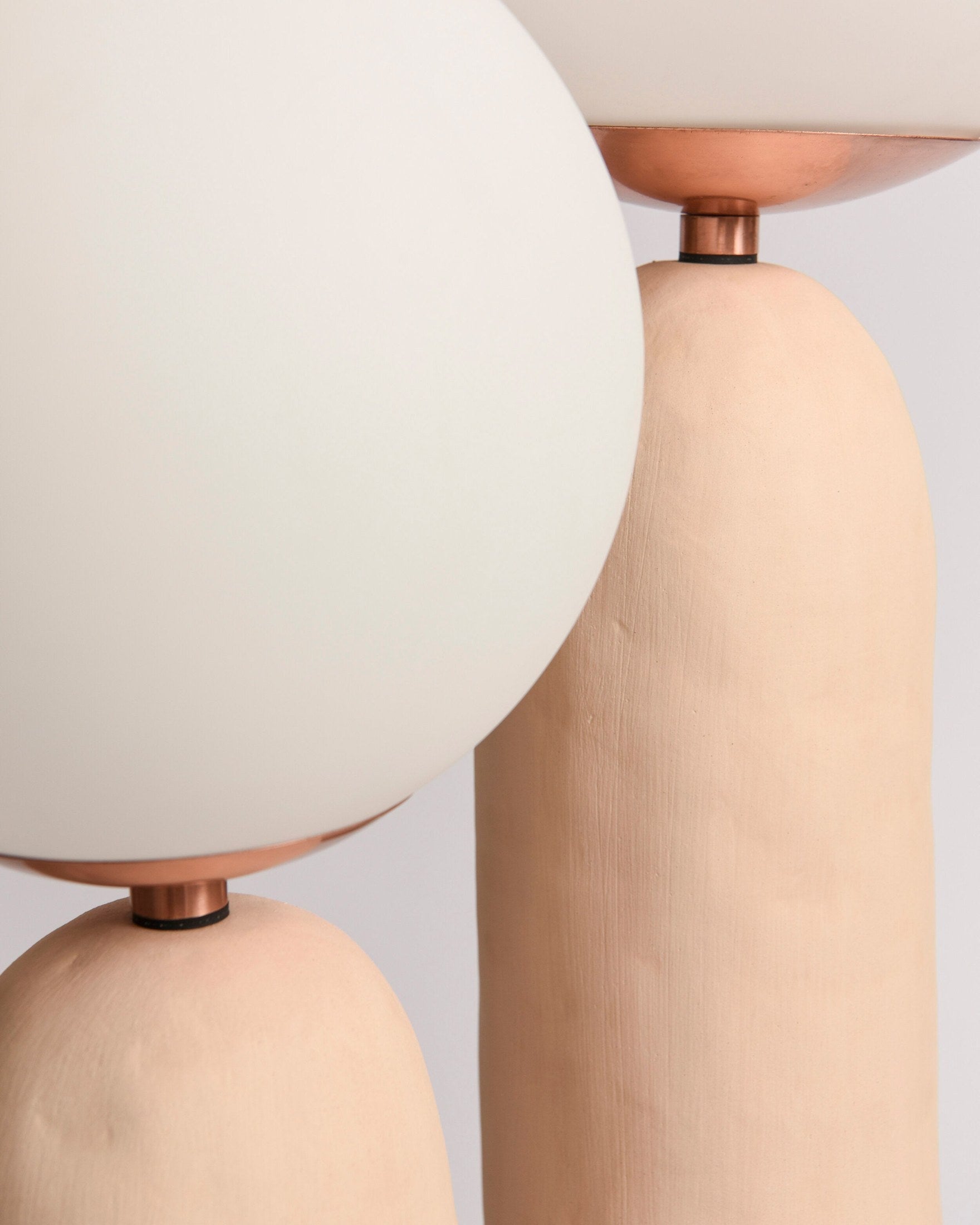 Contemporary Style Table Lamp with Natural Accent