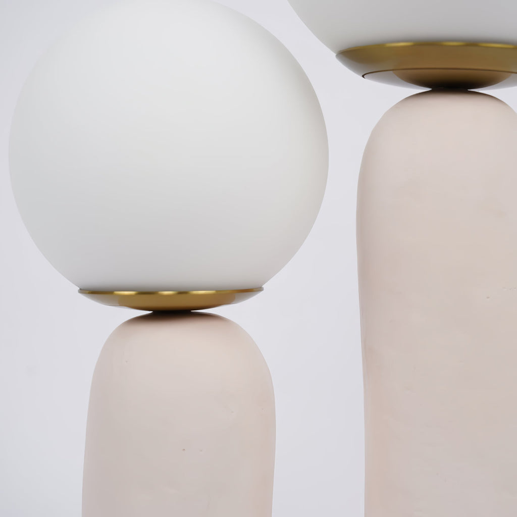Contemporary Style Table Lamp with Natural Accent