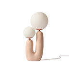Contemporary Style Table Lamp with Natural Accent
