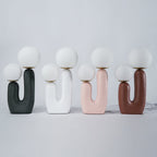 Contemporary Style Table Lamp with Natural Accent