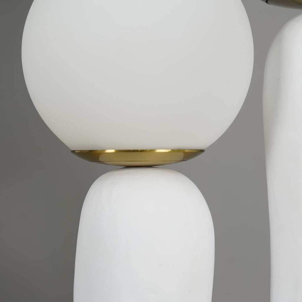 Contemporary Style Table Lamp with Natural Accent