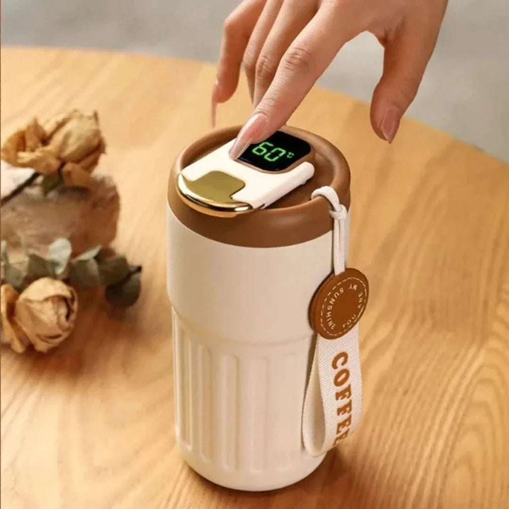 Thermos with precise temperature display