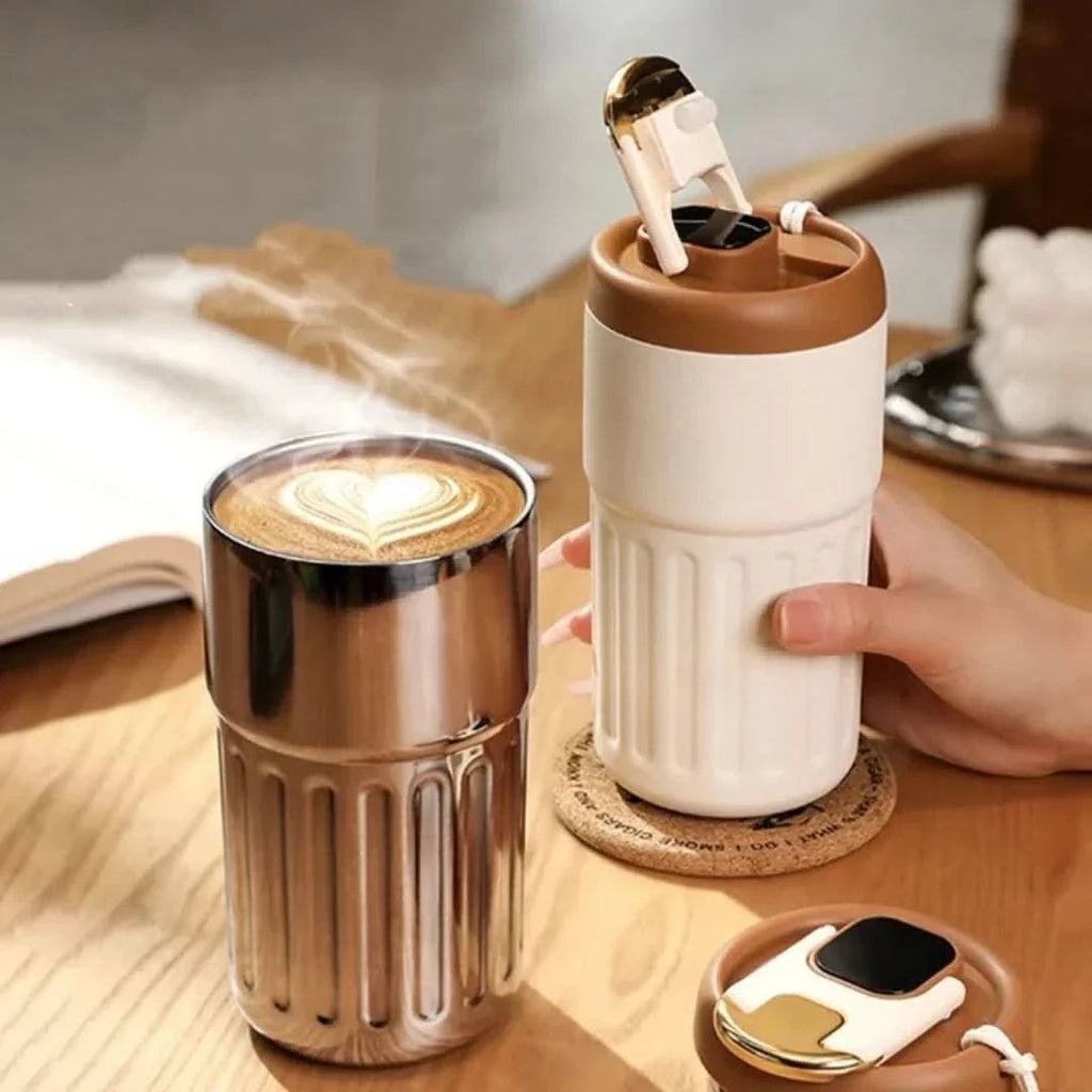 Thermos with precise temperature display
