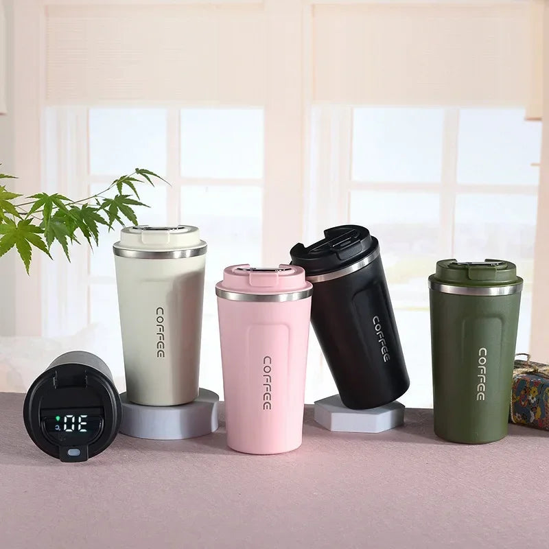 TempMate Smart Stainless Steel Thermos Mug with Temperature Display