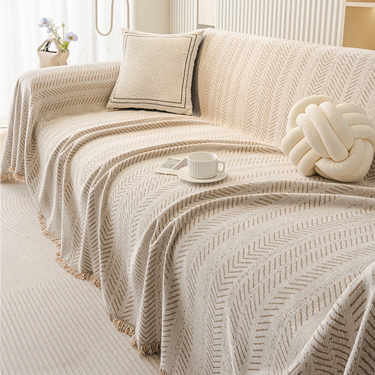 TexturaHome – Scratch-resistant chenille sofa cover