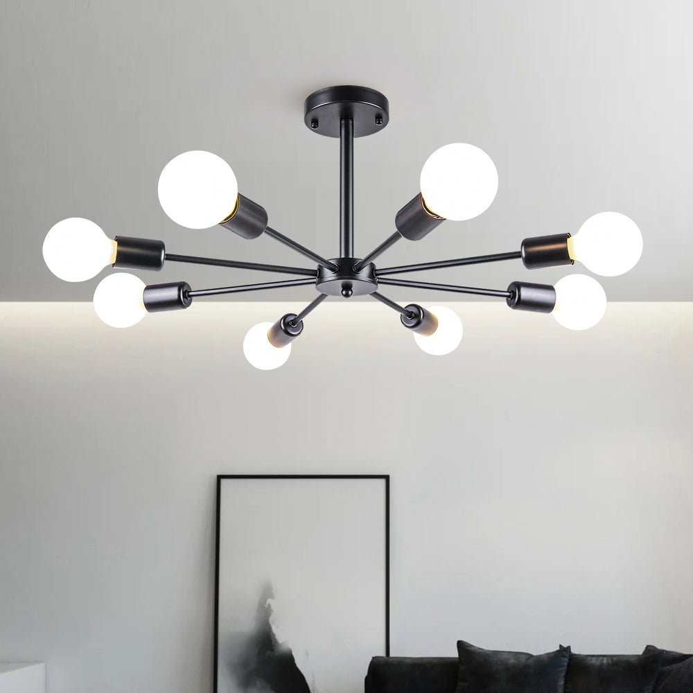 Sputnik Chandelier for Semi-Recessed Installation