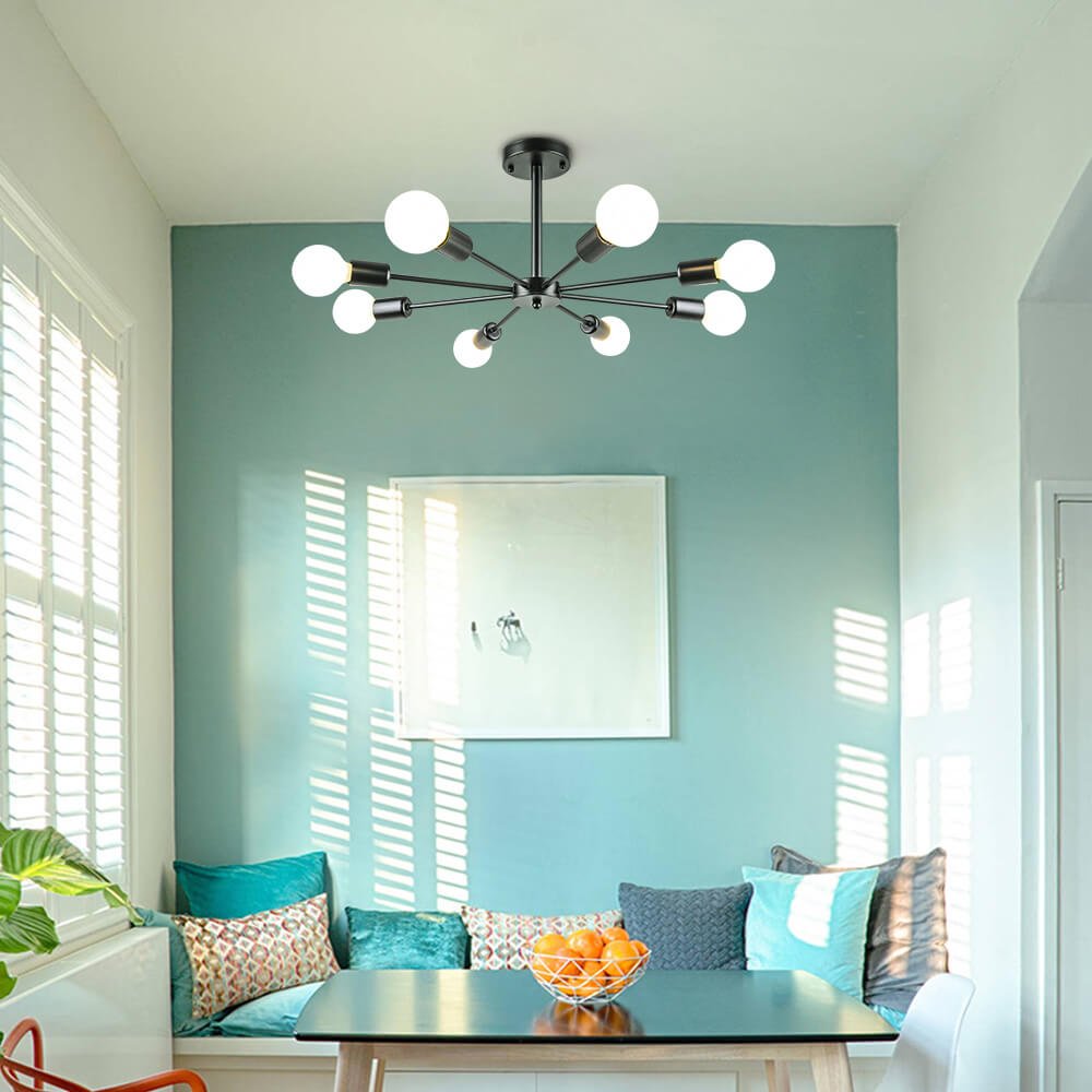 Sputnik Chandelier for Semi-Recessed Installation