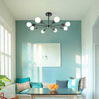 Sputnik Chandelier for Semi-Recessed Installation