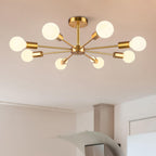Sputnik Chandelier for Semi-Recessed Installation