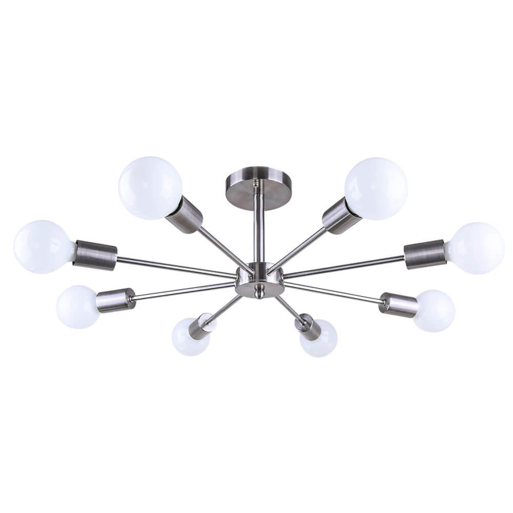 Sputnik Chandelier for Semi-Recessed Installation
