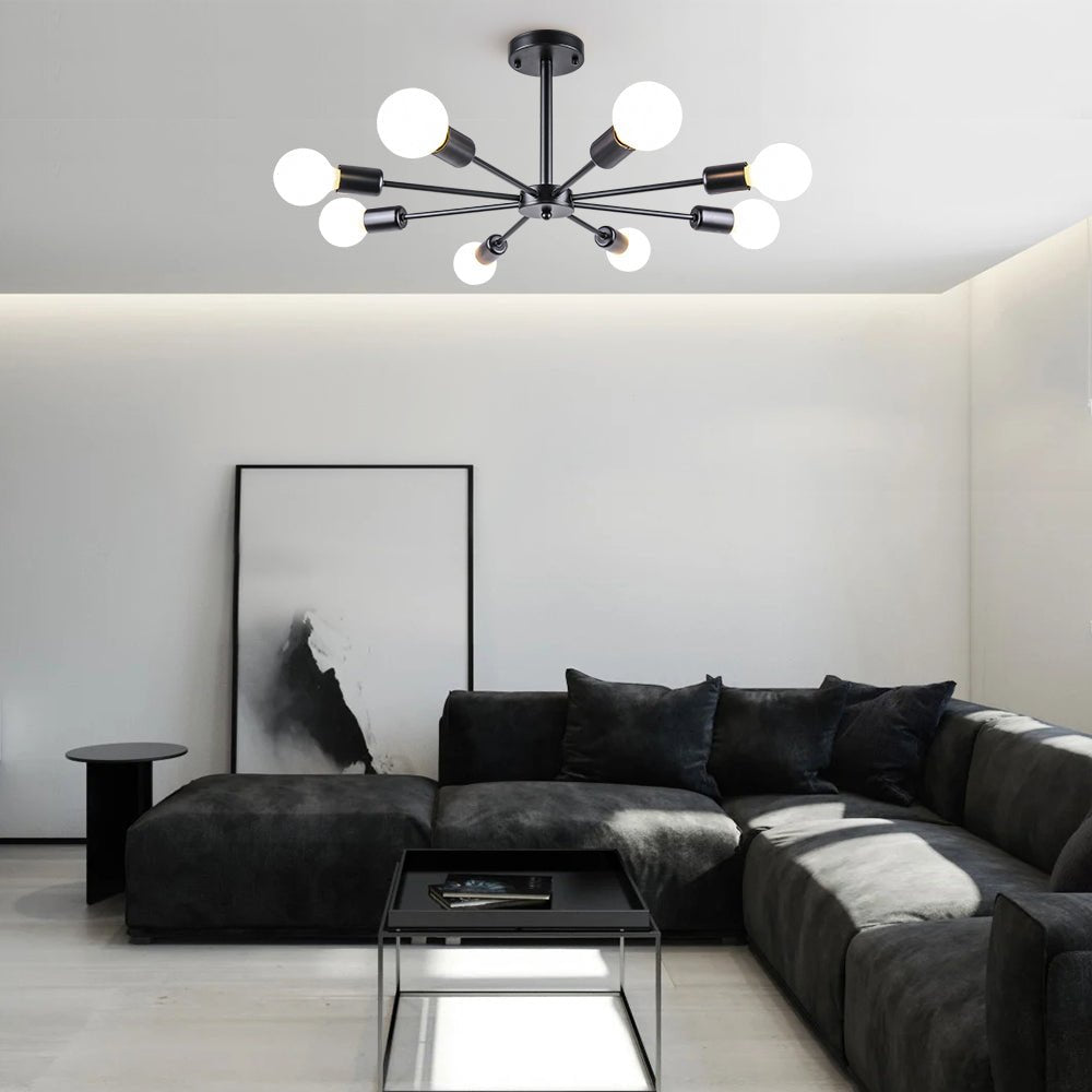 Sputnik Chandelier for Semi-Recessed Installation