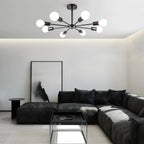 Sputnik Chandelier for Semi-Recessed Installation