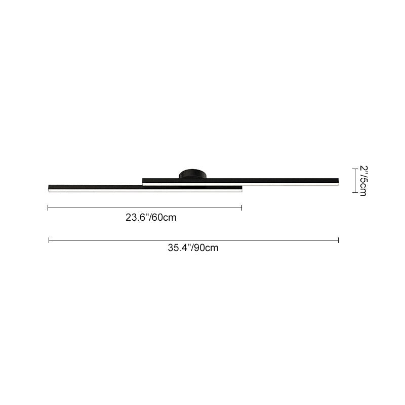 Recessed Black LED Strips of Long Length