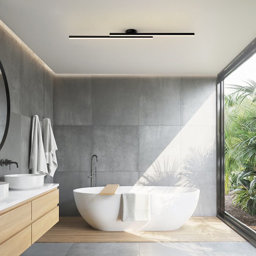 Recessed Black LED Strips of Long Length