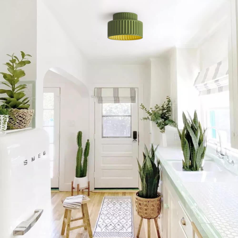 Nordic Ceiling Lamp made of Ceramic in Cream Color