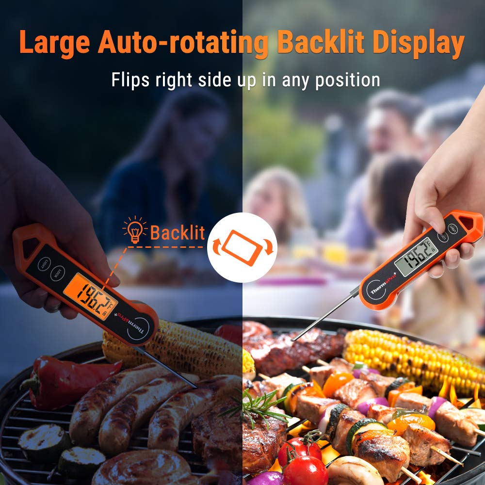Digital Meat Thermometer – Waterproof, Instant Read & Ambidextrous Design