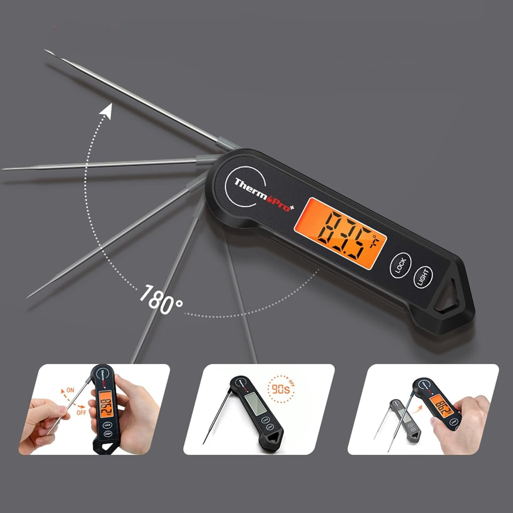 Digital Meat Thermometer – Waterproof, Instant Read & Ambidextrous Design