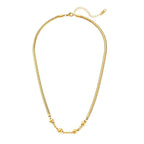 Thick Snake Chain Beaded Necklace and Bracelet Set
