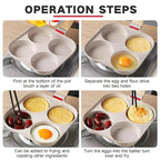 Thickened Omelet Egg Frying Pan with Lid Nonstick 4 Cups Pancake Pan