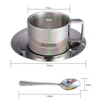 Three-Piece Stainless Steel Cup Set