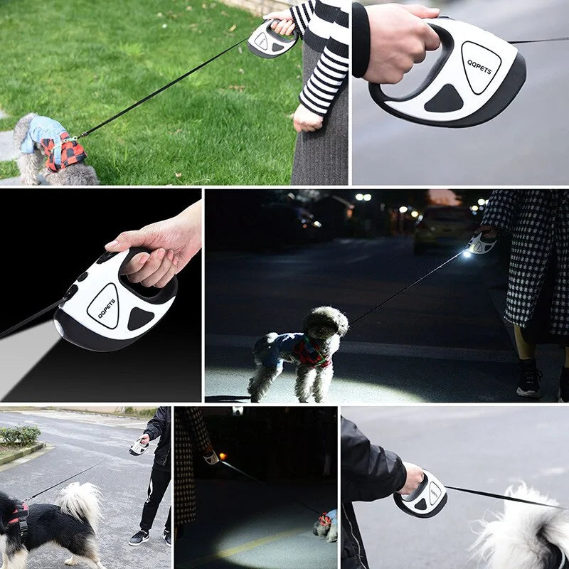 SafePaw - Luxury LED Retractable Dog Leash with Ergonomic Grip