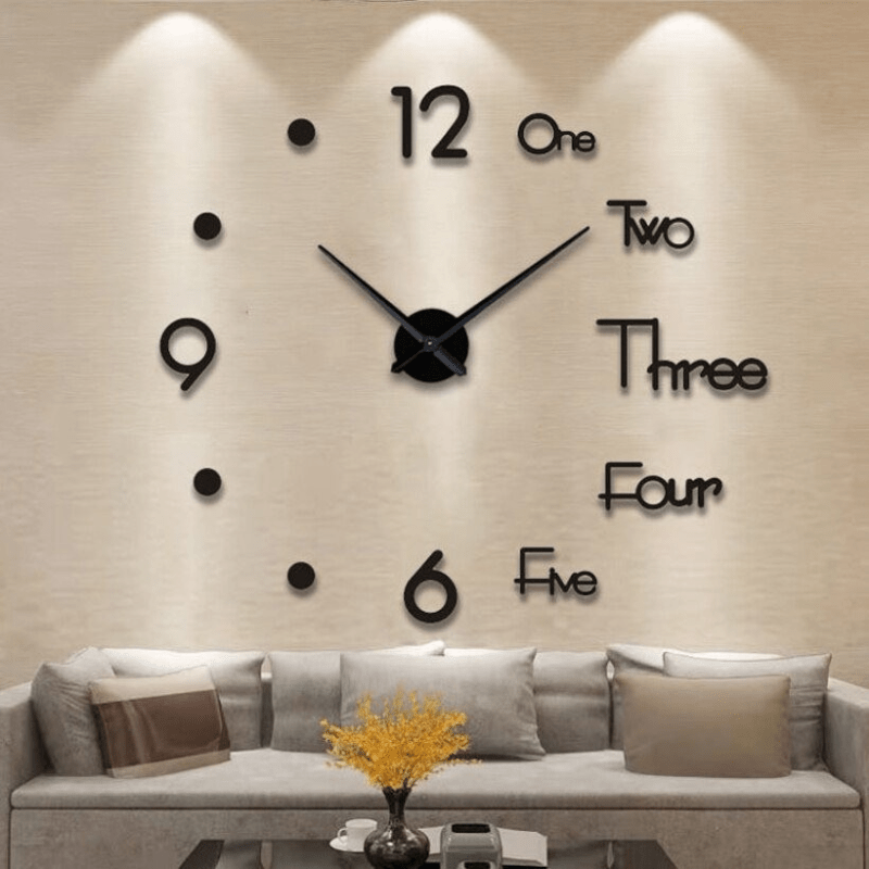 DEPTHAURA – Silent 3D Acrylic Wall Clock for Modern Interiors