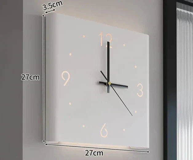 TimeLume Double-Sided Square Wall Clock with Lighting