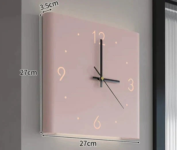 TimeLume Double-Sided Square Wall Clock with Lighting
