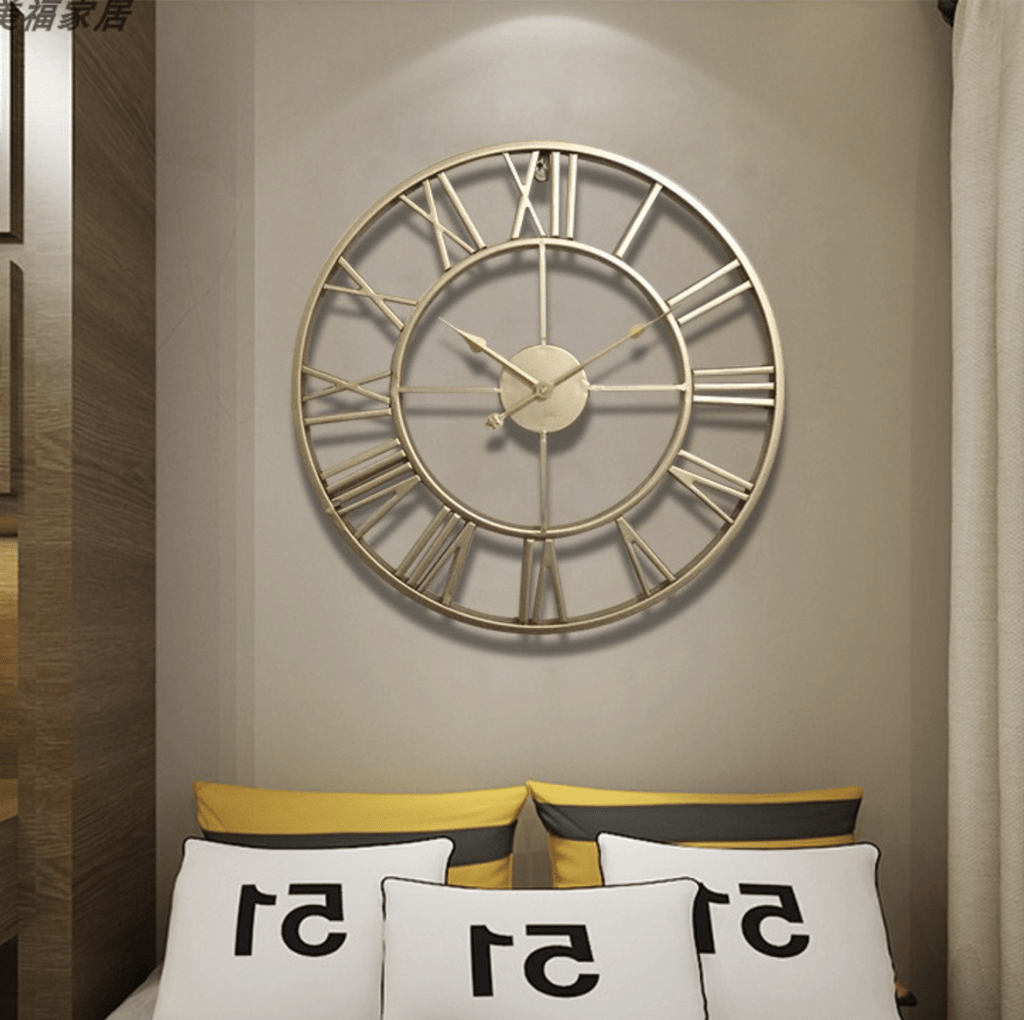TIMEMESH – Skeleton Wall Clock with Silent Non-Ticking Mechanism