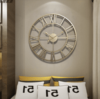TIMEMESH – Skeleton Wall Clock with Silent Non-Ticking Mechanism