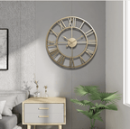 TIMEMESH – Skeleton Wall Clock with Silent Non-Ticking Mechanism