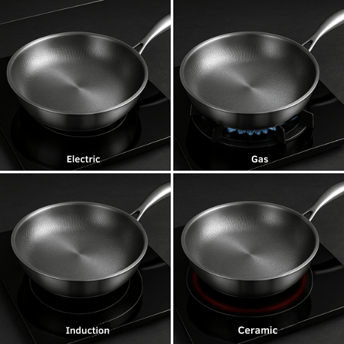 PREMIUM PAN - High-quality titanium pan without coating for all hob types
