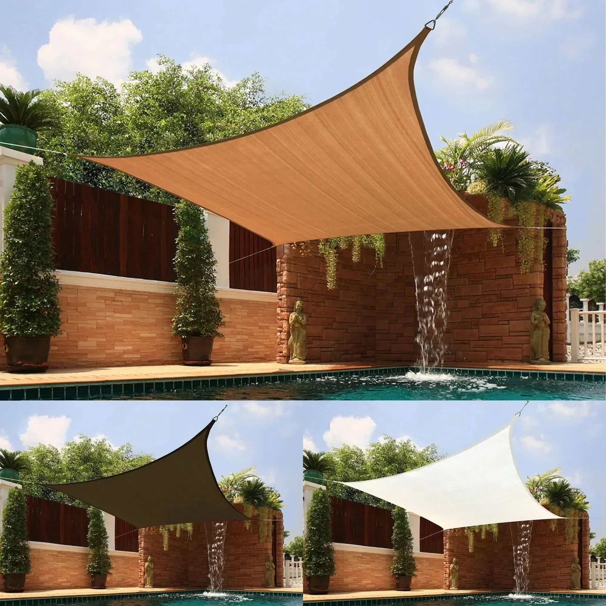 Outdoor Awning, Waterproof UV-Resistant Fabric with Multiple Sizes