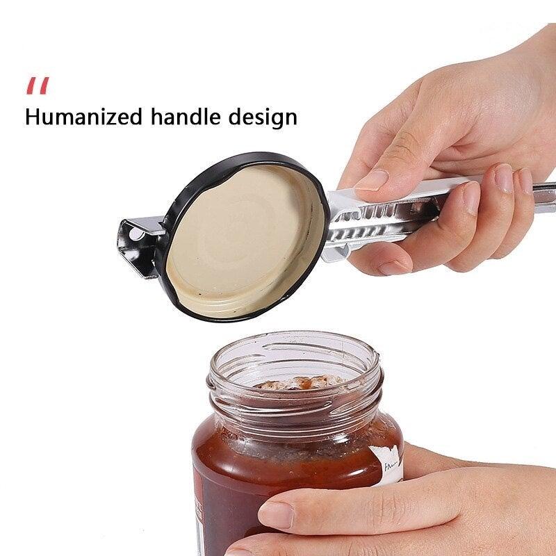 Multifunctional stainless steel adjustable can opener