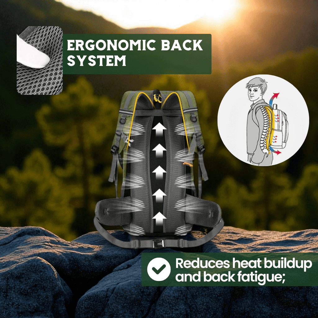 TRAILPRO 50L – Hiking Backpack with Breathable Back & Smart Storage